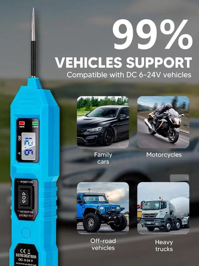 Alt view image 5 of 7 - 6-24V DC Circuit Tester Automotive, Power Circuit Probe Tester