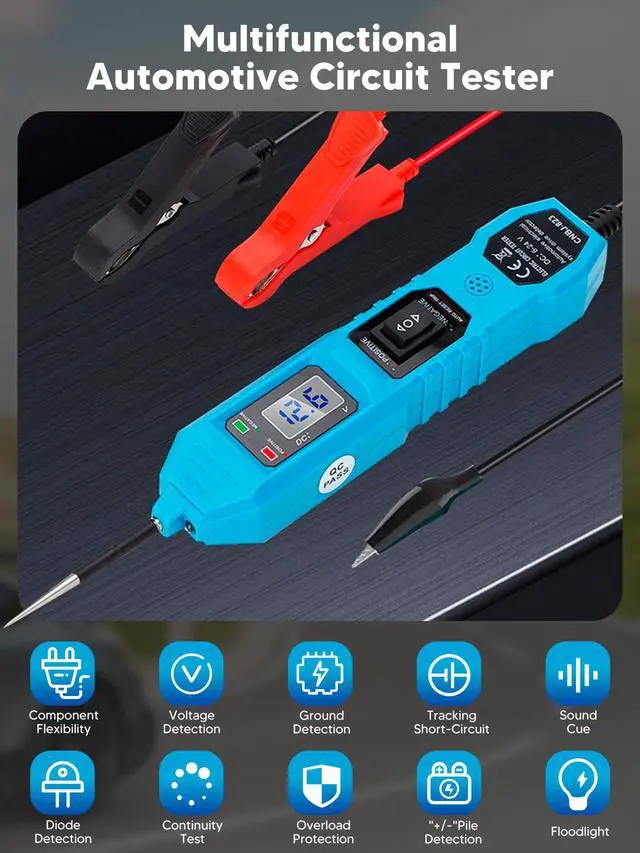 Alt view image 6 of 7 - 6-24V DC Circuit Tester Automotive, Power Circuit Probe Tester