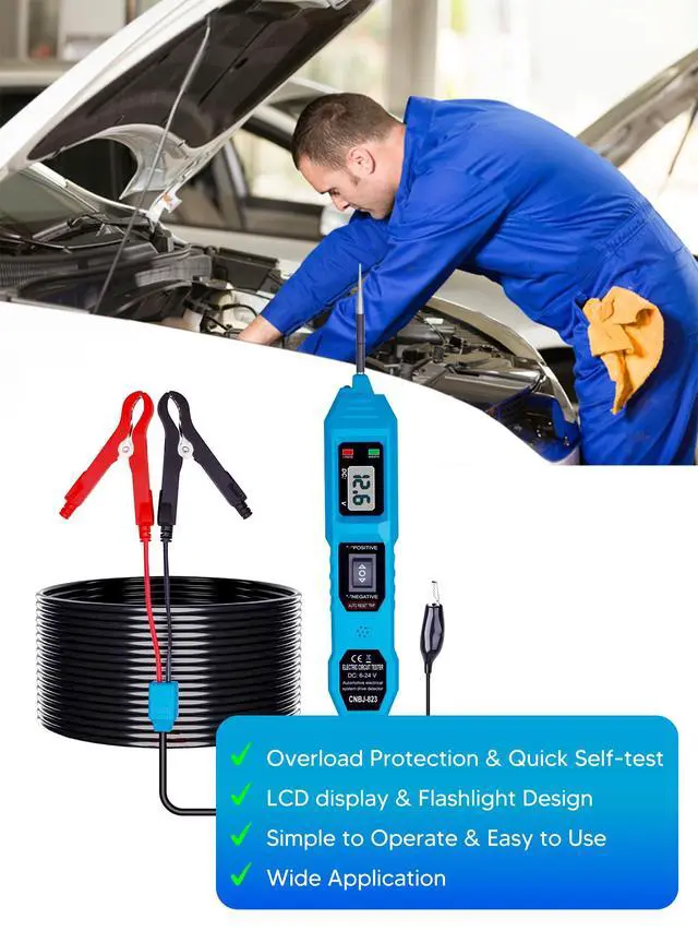 Alt view image 7 of 7 - 6-24V DC Circuit Tester Automotive, Power Circuit Probe Tester