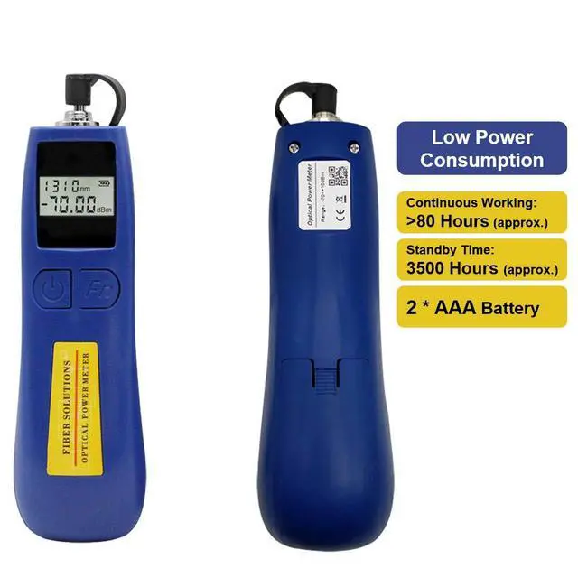 Alt view image 4 of 7 - TL537 Optical Power Meter Fiber Light Meter -70~+10 dBm with 6 Calibrated Wavelengths, FC/SC/ST Universal Interface, 68g Lightweight Fiber Optic Tester for FTTH Splicing & Maintenance