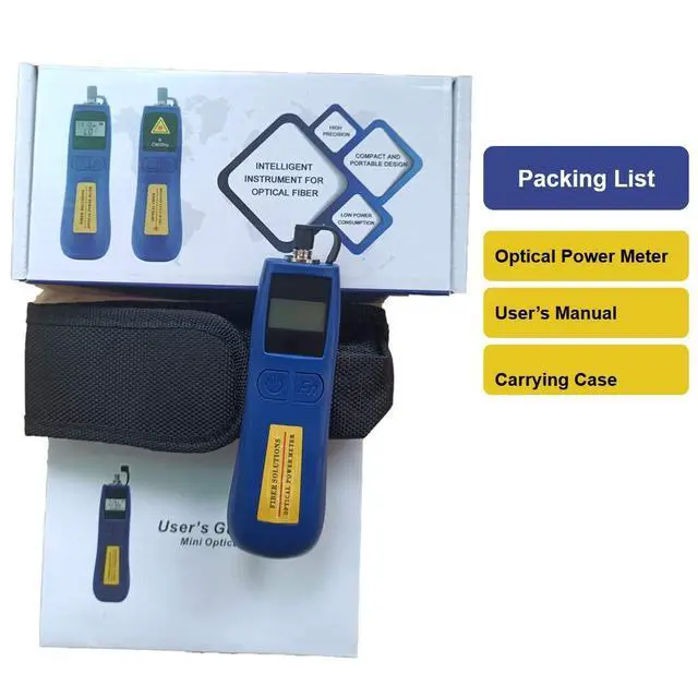 Alt view image 7 of 7 - TL537 Optical Power Meter Fiber Light Meter -70~+10 dBm with 6 Calibrated Wavelengths, FC/SC/ST Universal Interface, 68g Lightweight Fiber Optic Tester for FTTH Splicing & Maintenance