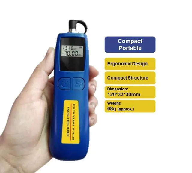 Alt view image 6 of 7 - TL537 Optical Power Meter Fiber Light Meter -70~+10 dBm with 6 Calibrated Wavelengths, FC/SC/ST Universal Interface, 68g Lightweight Fiber Optic Tester for FTTH Splicing & Maintenance