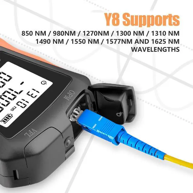 Alt view image 3 of 7 - Optical Power Meter with Visual Fault Locator, Fiber Light Meter with Cable Tester Function and Li-ion Battery USB Charge for FC/SC/ST Universal Interface