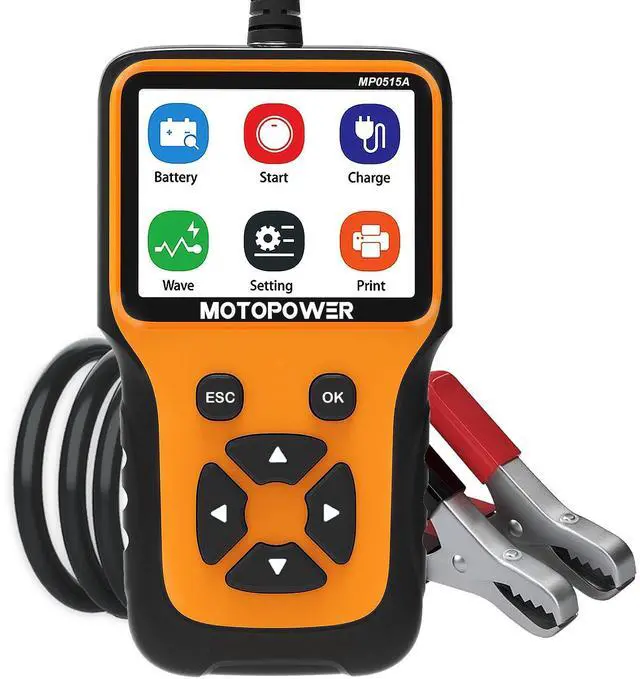 Main image of MP0515A 12V Car Battery Tester Automotive 100-2000 CCA Battery Load Tester Auto Cranking and Charging System Tester
