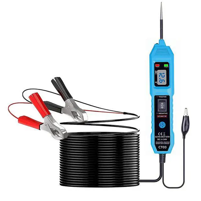 Alt view image 2 of 7 - CT03 Power Circuit Tester, 6-24V DC Test Light Short Circuit, Automotive Component Electrical Polarity Identify Continuity Tester, Overload Protection