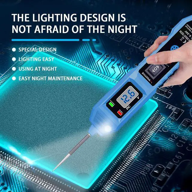 Alt view image 7 of 7 - CT03 Power Circuit Tester, 6-24V DC Test Light Short Circuit, Automotive Component Electrical Polarity Identify Continuity Tester, Overload Protection