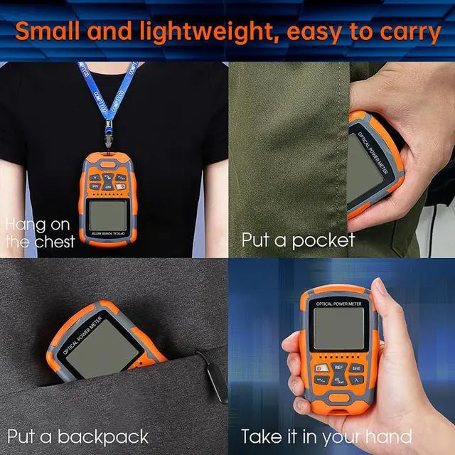 Alt view image 5 of 6 - Fiber Optic Tester Portable Fiber Light Power Meter FC/SC/ST Universal Interface Fiber Tester Built-in 10Km Visual Fault Locator (OPM&VFL) with 1pc FC to LC Adapter