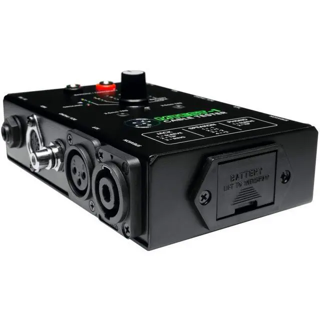 Alt view image 5 of 6 - Cable Tester, 5-Way Switch Battery-Powered Connector Test, Black, (MTest-1)
