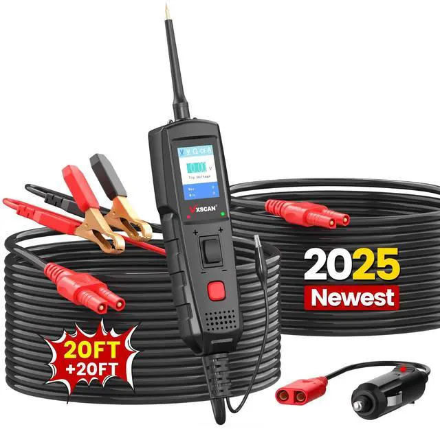 Main image of Automotive Power Circuit Probe Kit, Circuit Tester Breaker Finder Tool, 12/24V Short Open Breaker Circuit Finder Wire Tracer AC/DC Trailer Relay Fuse Test with 20FT Cord