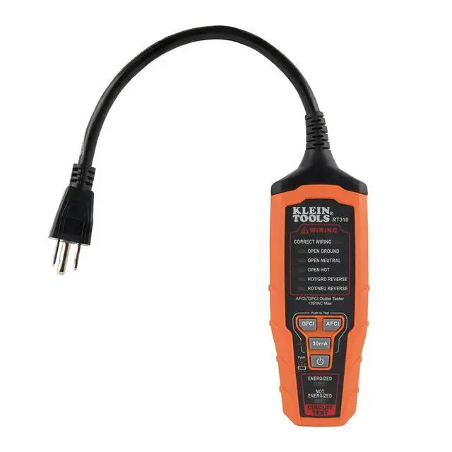 Alt view image 5 of 7 - RT310 Outlet Tester, AFCI and GFCI Receptacle Tester for North American AC Electrical Outlets