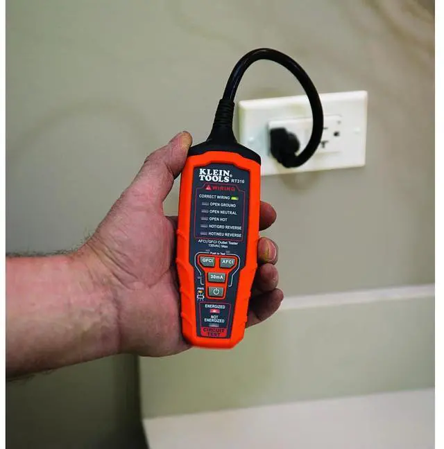 Alt view image 6 of 7 - RT310 Outlet Tester, AFCI and GFCI Receptacle Tester for North American AC Electrical Outlets