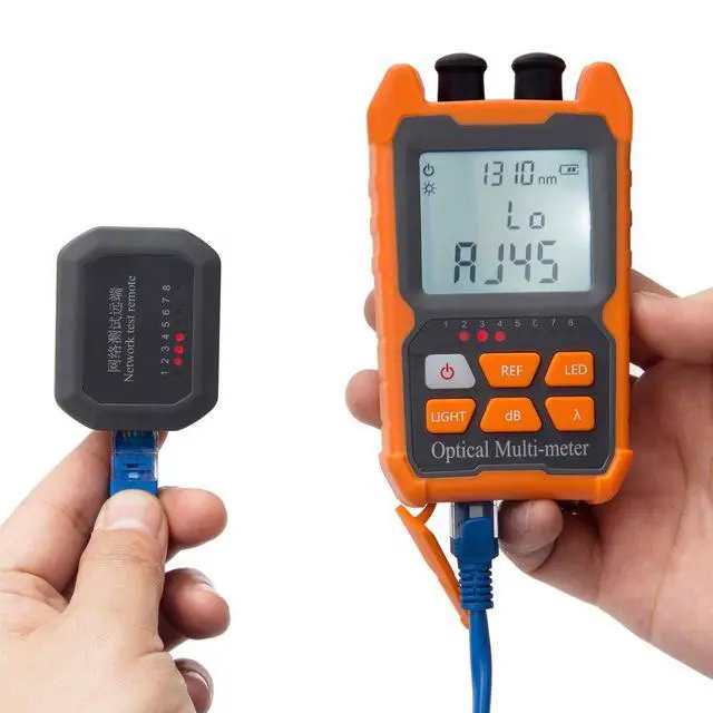Alt view image 2 of 6 - Fiber Optic Cable Tester Portable Optical Fiber Power Meter FC/SC/ST Universal Interface Integrated OPM, VFL, and RJ45 Functions (OPM-VFL-1)