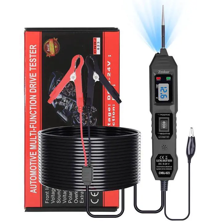 Main image of Power Circuit Probe Tester,6V/12V/24V DC Circuit Tester Automotive,Test Light,Fuse & Voltage Tester,Automotive Short Circuit Breake Finder Electrical Tools (Black)