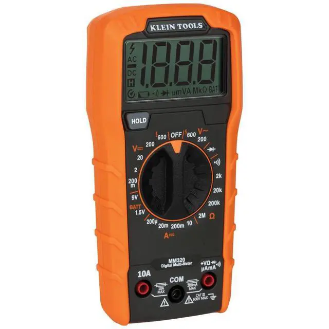 Alt view image 7 of 7 - MM320KIT Digital Multimeter Electrical Test Kit, Non-Contact Voltage Tester, Receptacle Tester, Carrying Case and Batteries