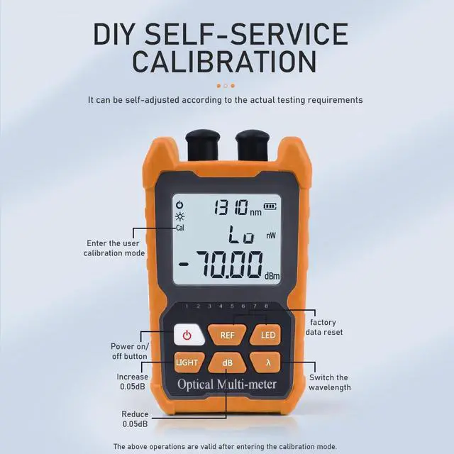 Alt view image 3 of 7 - Portable Fiber Optic Power Meter & Tester with FC/SC/ST Interface,Built-in 2mw Visual Fault Locator (VFL) OPM-VFL-1