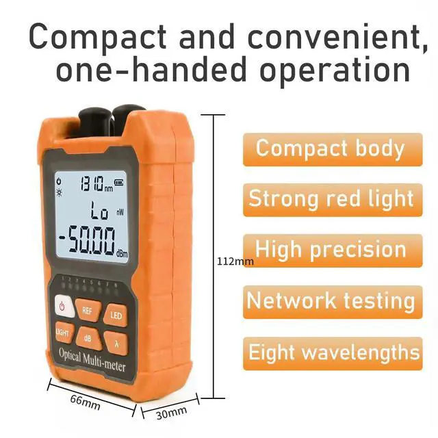 Alt view image 4 of 7 - Portable Fiber Optic Power Meter & Tester with FC/SC/ST Interface,Built-in 2mw Visual Fault Locator (VFL) OPM-VFL-1