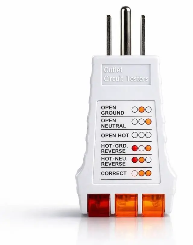 Main image of Outlet Tester for Grounding Products - Test Receptacles & Sockets for Proper Wiring - Simple Tool for Electrical Assessment