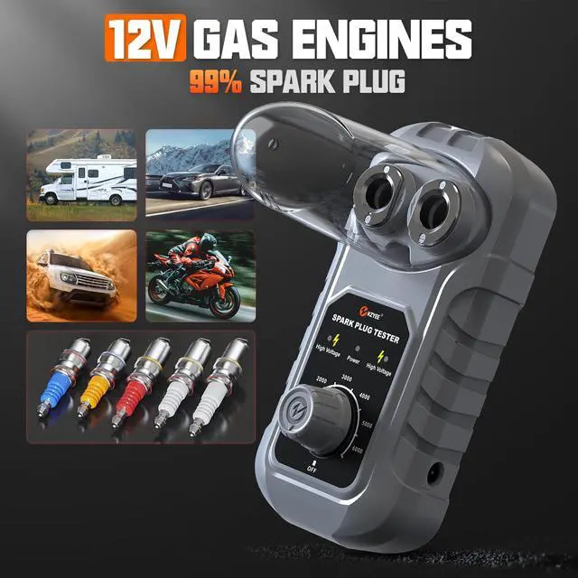 Alt view image 6 of 7 - KS40 Pro-Grade Spark Plug Tester for Cars, Adjustable 06000 RPM