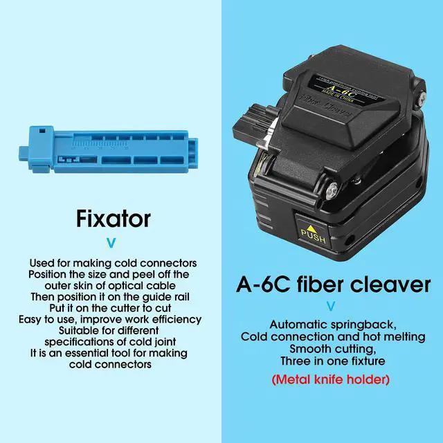 Alt view image 3 of 6 - Fiber Optic Termination Kit 10-in-1 FTTH Cold Connection tool Kit