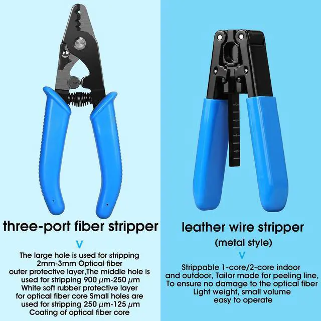 Alt view image 4 of 6 - Fiber Optic Termination Kit 10-in-1 FTTH Cold Connection tool Kit