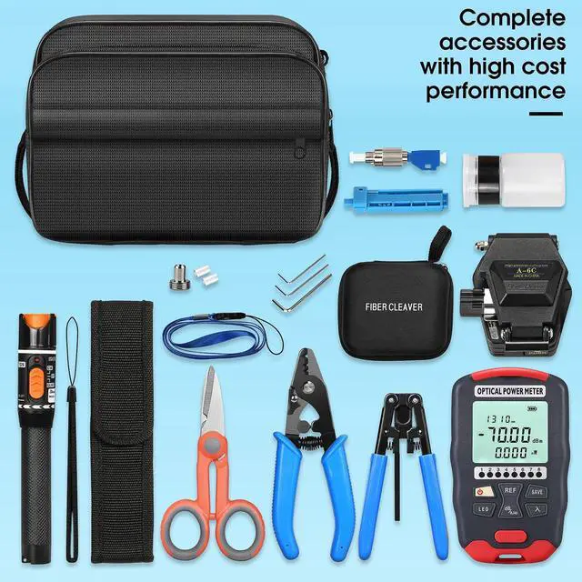 Alt view image 6 of 6 - Fiber Optic Termination Kit 10-in-1 FTTH Cold Connection tool Kit