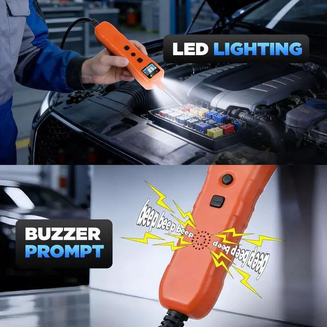 Alt view image 4 of 7 - Power Circuit Probe Tester, 9-30V DC Automotive Short Circuit Finder