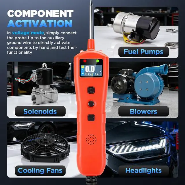 Alt view image 5 of 7 - Power Circuit Probe Tester, 9-30V DC Automotive Short Circuit Finder