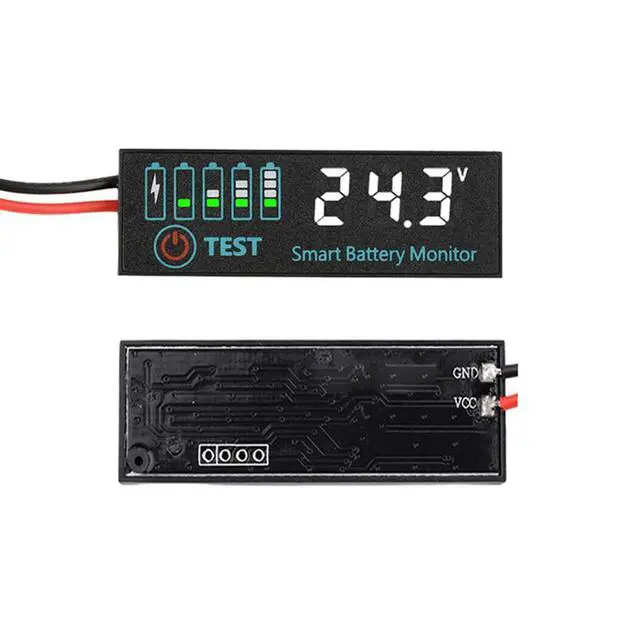 Alt view image 6 of 6 - 2-Pack White LED Battery Voltage Tester Module, 7-55V DC Battery Level Indicator for Lithium/LiFePO4/Lead-Acid Batteries, Custom Voltage Settings, Low Power Backlight