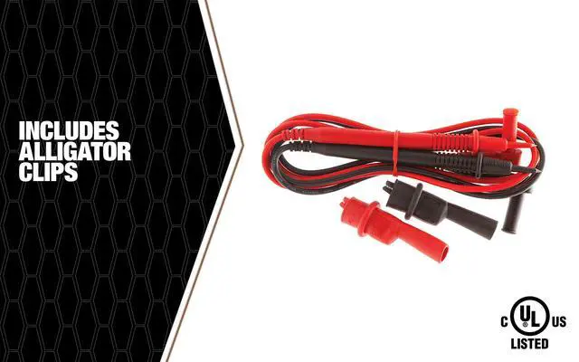 Alt view image 4 of 5 - 60010S Replacement Test Leads with Alligator Clips;black red