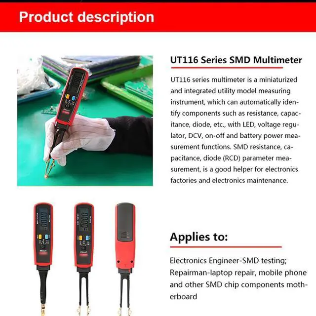 Alt view image 3 of 7 - Parasitic Draw Fuse Tester Automotive, 2026 New Component Multi-Function Tester, for Mini, Maxi & ATC Fuses Live Current Readings up to 80A, Replaceable Tips, Highly Precise, Wide-Range (UT116A)