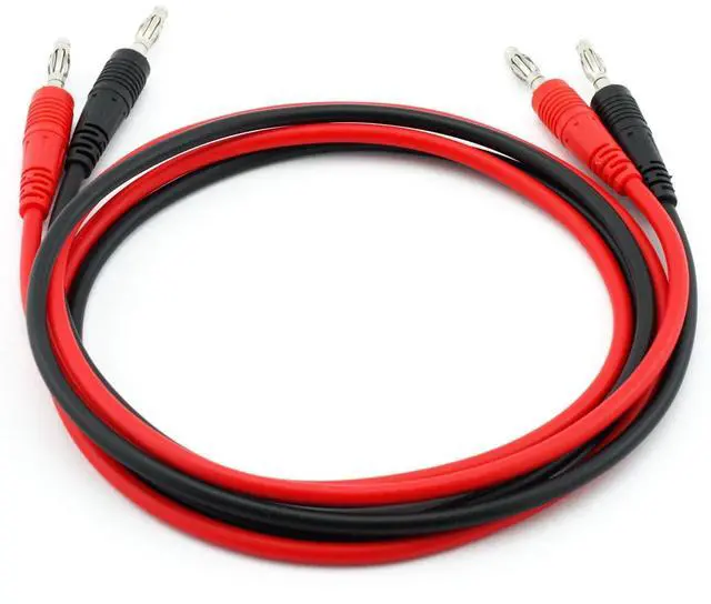 Main image of 2PCS Banana Plug to Banana Plug Cable Test Lead Wire Cable Set 15A 1M