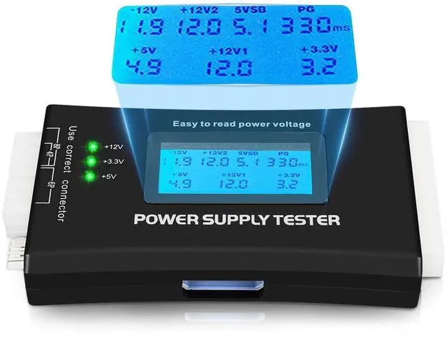 Main image of Computer PC Power Supply Tester, ATX Power Supply Host Inspection Maintenance Tool, PSU Tester, Detect with 20/24 Pin LCD Display for ATX,BTX,ITX,TFX.