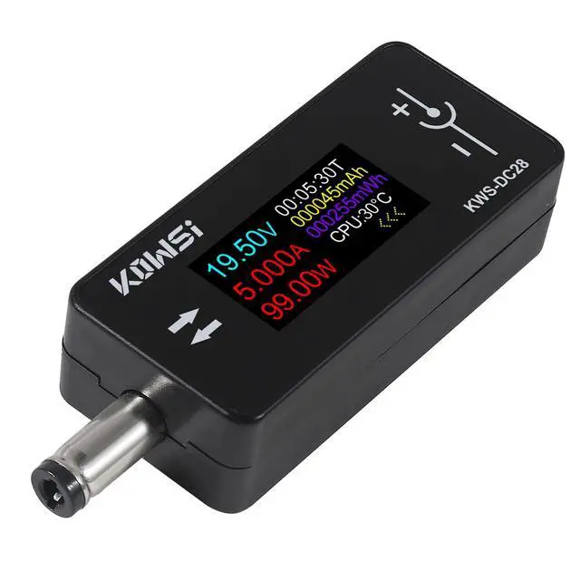 Alt view image 5 of 7 - 2PCS 0.96 Inch TFT HD Digital Display DC 5.5 * 2.5 Interface Tester Voltage Ammeter Power Meter 4~30V 0~12AKWS-DC28