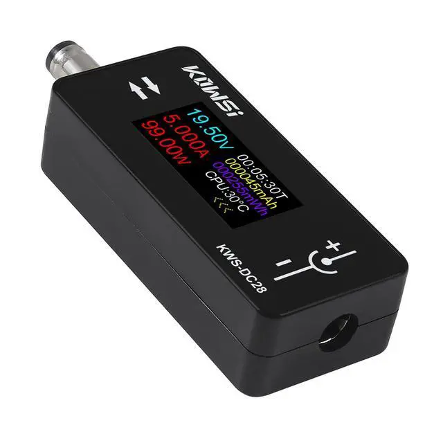 Alt view image 6 of 7 - 2PCS 0.96 Inch TFT HD Digital Display DC 5.5 * 2.5 Interface Tester Voltage Ammeter Power Meter 4~30V 0~12AKWS-DC28