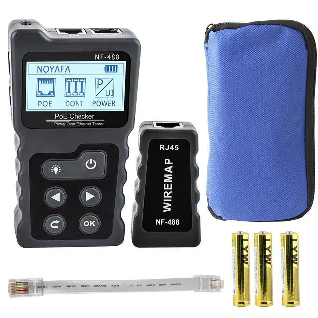 Alt view image 6 of 7 - NF-488 POE Cable Tester for Power Over Ethernet, Network Cable Continuity Checking, Switch Loop-Back POE Detector