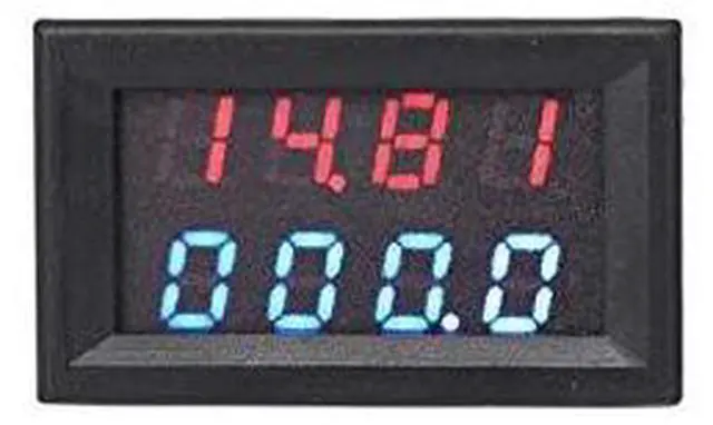 Main image of Digital DC Dual Display High Voltage Ammeter High Precision 4 Digit Multimeter Dual LED Digital Volt Amp Meter (33.00V red + Blue)