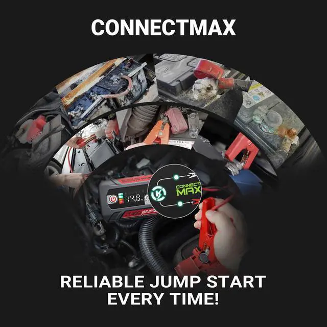 Alt view image 6 of 7 - JT400 2500A Portable Jump Starter with 1002000 CCA Battery Tester, 12V Car Battery Jump Starter for Up to 8.5L Gas or 6.5L Diesel Engines, Smart Bluetooth Automotive Battery Load Tester