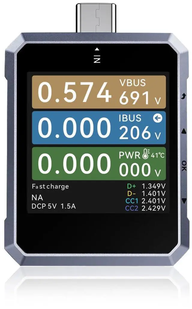 Main image of USB-C Voltage Current Power Tester 240W, PD 3.1 EPR USB 4 Tester Meter, Fast Charge Protocol Analyzer with E-Marker Reader, TFT Display, PD Monitor, Diagnostic Tool