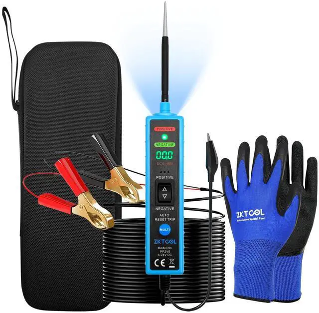 Main image of 6-24V Digital LED Display Power Circuit Probe Tester Kit,Automotive Electrical System Tester,Car Circuit Tester, Short Circuit/Voltage Tester, Polarity Identify, Test Light,with Packaging Box
