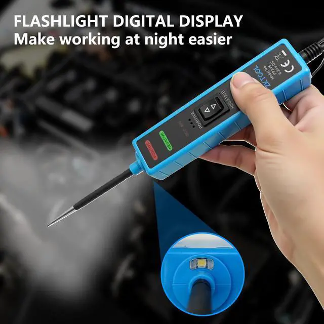 Alt view image 6 of 7 - 6-24V Digital LED Display Power Circuit Probe Tester Kit,Automotive Electrical System Tester,Car Circuit Tester, Short Circuit/Voltage Tester, Polarity Identify, Test Light,with Packaging Box