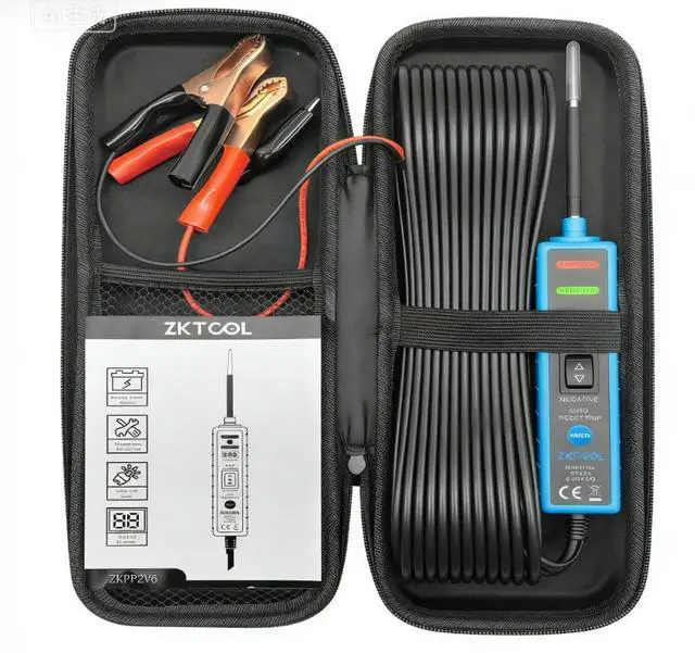 Alt view image 7 of 7 - 6-24V Digital LED Display Power Circuit Probe Tester Kit,Automotive Electrical System Tester,Car Circuit Tester, Short Circuit/Voltage Tester, Polarity Identify, Test Light,with Packaging Box