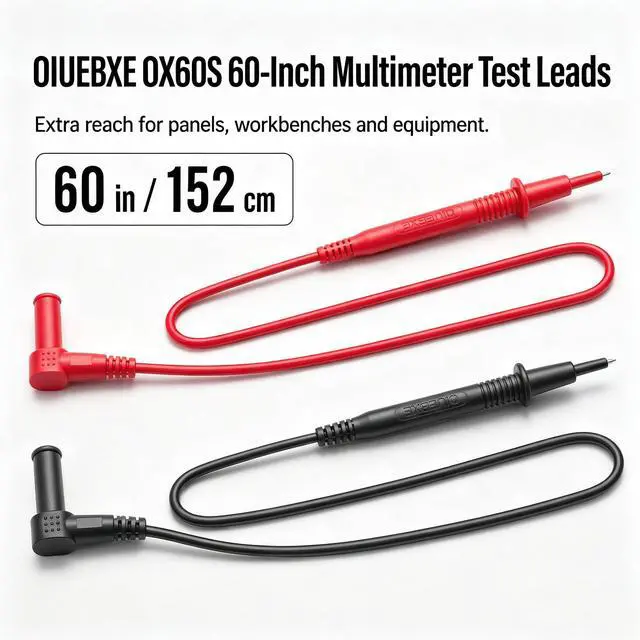 Alt view image 2 of 7 - OX60S 60-Inch Long Silicone Multimeter Test Leads for HVAC,Electrical Auto