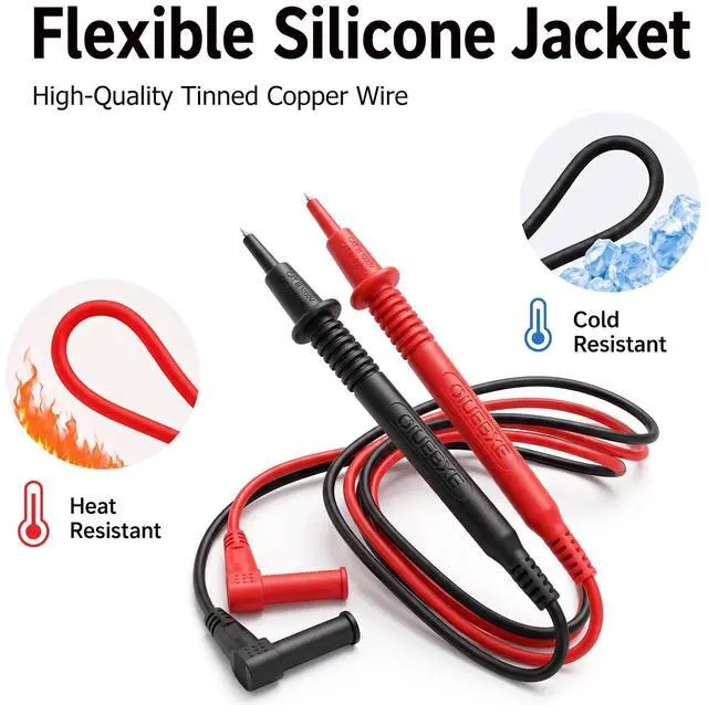 Alt view image 6 of 7 - OX60S 60-Inch Long Silicone Multimeter Test Leads for HVAC,Electrical Auto