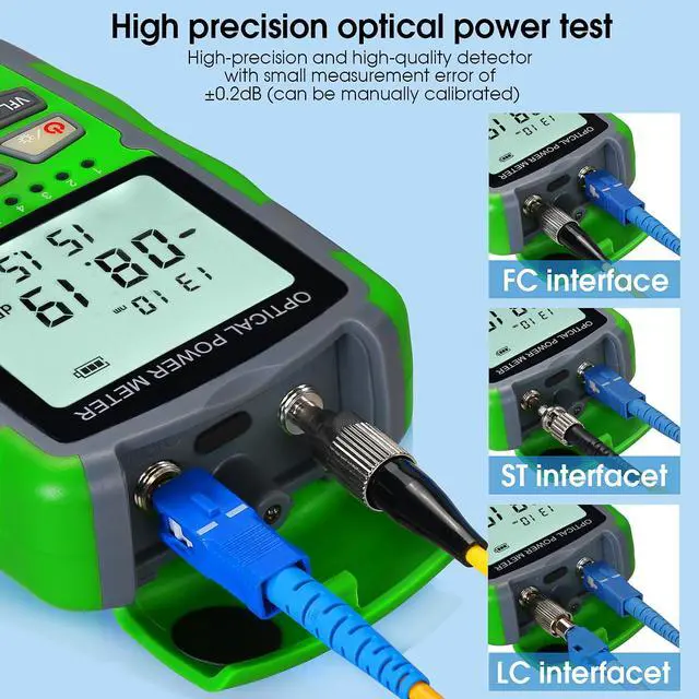 Alt view image 2 of 6 - Mini Fiber Tester A-M70 Optical Power Meter Support SC/FC/ST/LC connectors