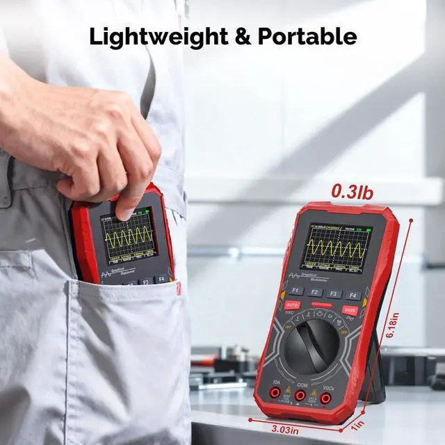 Alt view image 5 of 6 - 2-in-1 Handheld Oscilloscope Multimeter Auto-Ranging Digital Tester