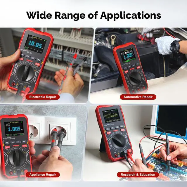 Alt view image 6 of 6 - 2-in-1 Handheld Oscilloscope Multimeter Auto-Ranging Digital Tester