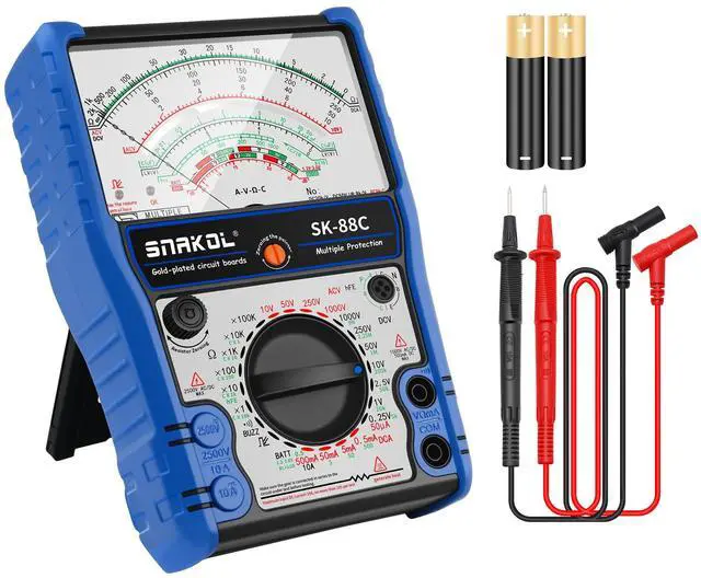 Main image of Analog Multimeter SK-88C,Pointer MultimeterExternal Magnetic Multimetro,AC DC Volt 2500V,DC Current 10A,Rx 100K,Batt Tester,Diode/LED Testing,Remote Control Detection,11 Function,24 Range