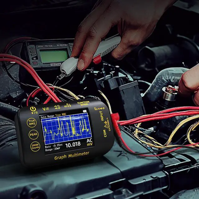Alt view image 7 of 7 - 20000 Counts Digital Multimeter Date Recorder, 1uV/1000V Photovoltaic/Miners Voltmeter Tester, TRMS with Rechargeable, Measures Capacitance Diode MAX/MIN/PEAK Voltage Temperature Ohm Continuity