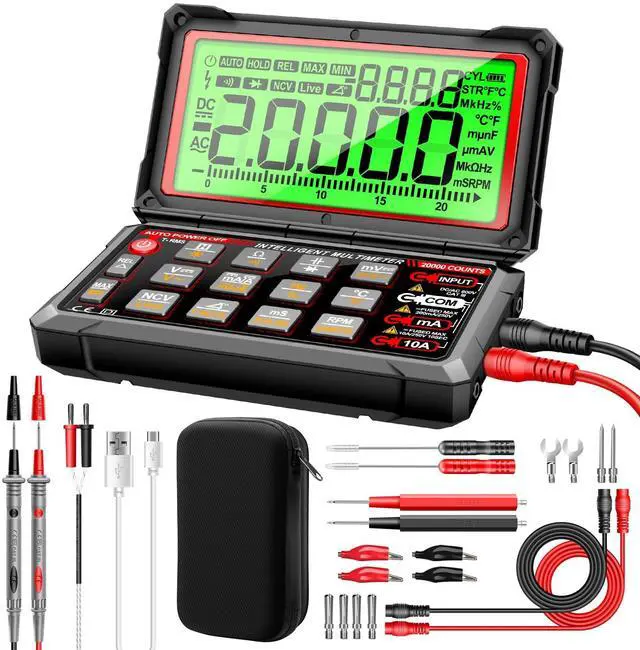 Main image of 20000 Count Digital Multimeter, 300-19999 RPM Automotive Tachometer