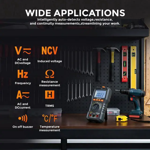 Alt view image 5 of 7 - EJ8010 TRMS 5999 Counts Auto-Ranging Digital Multimeter